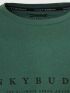 FUNKY BUDDHA Ανδρική πράσινη μακρυμάνικη λεπτή μπλούζα FBM008-020-07 ANTIQUE GREEN