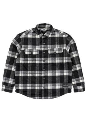 More about LOSAN Men's Black Plaid Shirt-Jacket LMNAP0302 23017 Black