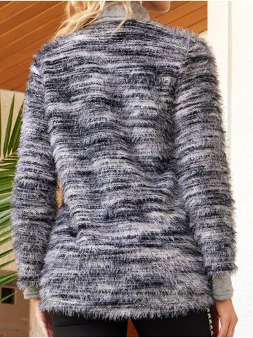 ANNA RAXEVSKY Knitted gray cardigan D23201multicolor long cardigan