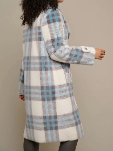RINO PELLE Dutch coat for women. Rakia 7002310 blue checked