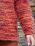 ANNA RAXEVSKY Κόκκινο πλεκτό πουλόβερ ζιβάγκο B23205 RED