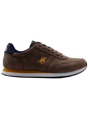 US GRAND POLO Men's Brown Sneakers GPM323212-6290 Brown Yellow