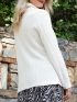 ANNA RAXEVSKY Women's off-white knitted jacquard pullover B23202 ECRU