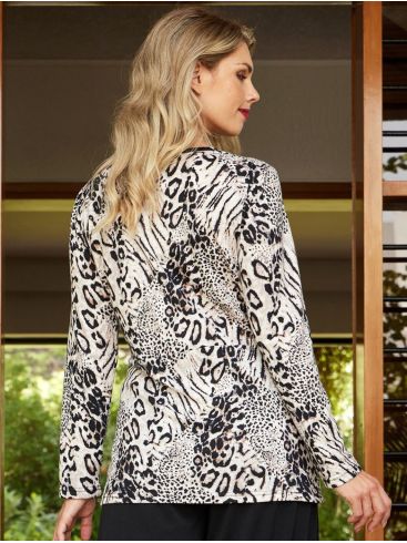 ANNA RAXEVSKY Women's animal print blouse B23206