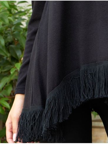 ANNA RAXEVSKY Women's black knit top B23232