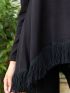 ANNA RAXEVSKY Γυναικείο μαύρο πλεκτό μπλουζοφόρεμα B23232