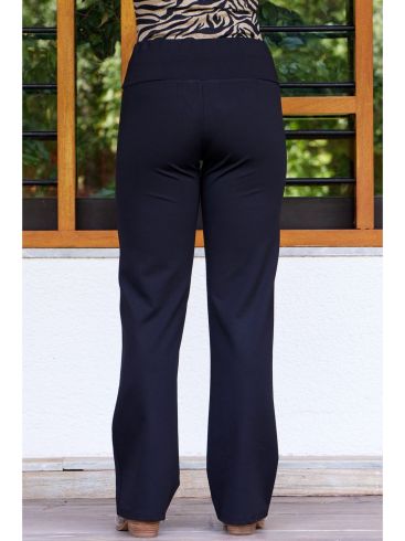 ANNA RAXEVSKY Women's black elasticated trousers T23200 BLACK