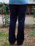 ANNA RAXEVSKY Γυναικείο μπλέ ελαστικό παντελόνι με μπάσκα T23200 BLUE