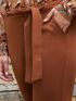ANNA RAXEVSKY Women's brown stretch leggings T23211 CHOCO