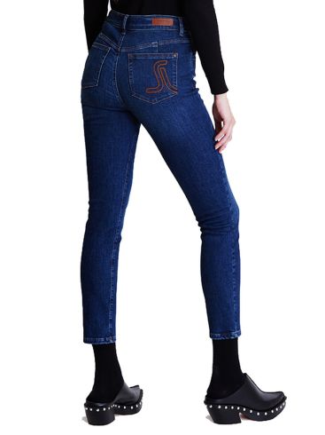 SARAH LAWRENCE Women's blue high waist skinny pants 2-450031 navy