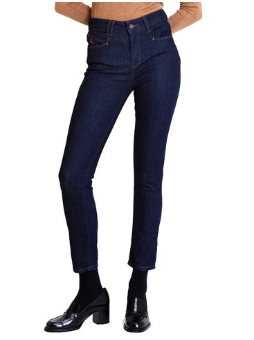 SARAH LAWRENCE Women's blue corduroy high waist skinny pants 2-450030 navy