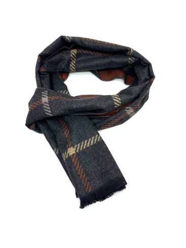 LEGEND Unisex gray maroon double-sided scarf LGS-3021-118