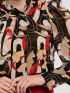 ESQUIVO Women's Printed muslin blouse 03-6577 BLACK