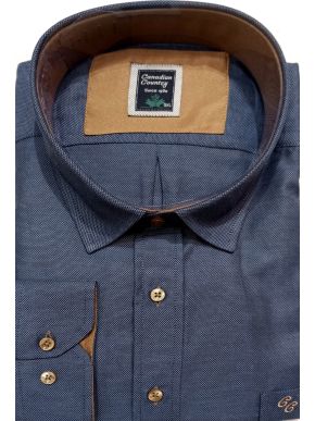 CANADIAN COUNTRY Ανδρικό μπλέ μακρυμάνικο πουκάμισο 210-13