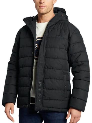 NAUTICA Men's Black Warm Jacket N1G00479 011 black