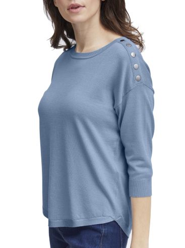 FRANSA Women's light blue viscose sweater 20607204-164022