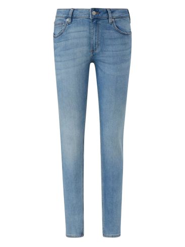 S.OLIVER Γυναικείο γαλάζιο ελαστικό πετροπλυμένο παντελόνι τζιν 2149598-53Z2