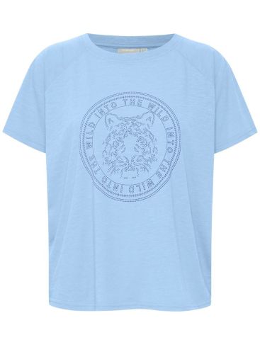 FRANSA Γυναικείο γαλάζιο tshirt μπλουζάκι 20613700-202816