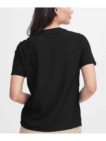 FRANSA Γυναικείο μαύρο tshirt μπλουζάκι 20614086-200113