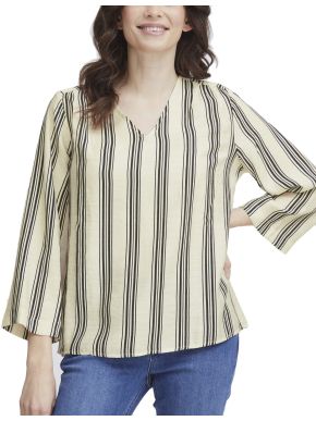 More about FRANSA Women's striped V-neck blouse 20614066-200739