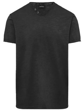FUNKY BUDDHA Ανδρικό μαύρο T-Shirt FBM009-004-04 Black