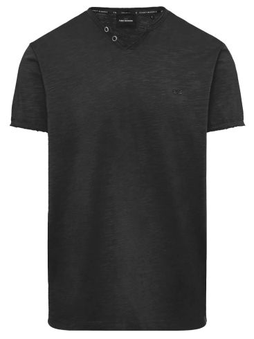 FUNKY BUDDHA Ανδρικό μαύρο T-Shirt FBM009-004-04 BLACK