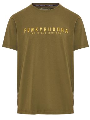 FUNKY BUDDHA Ανδρικό λάδι T-Shirt FBM009-010-04 KHAKI