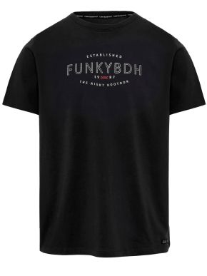 FUNKY BUDDHA Ανδρικό μαύρο T-Shirt FBM009-094-04 BLACK