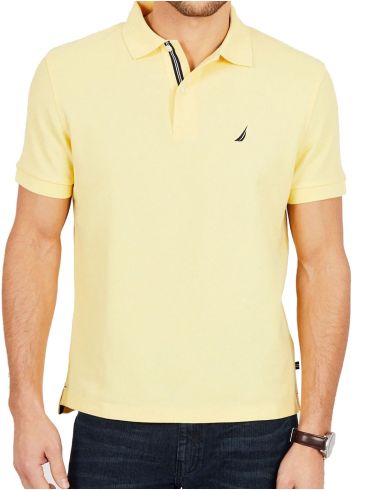 NAUTICA Ανδρικό κίτρινο κοντομάνικο μπλουζάκι πόλο πικέ K41050 7CN KORN