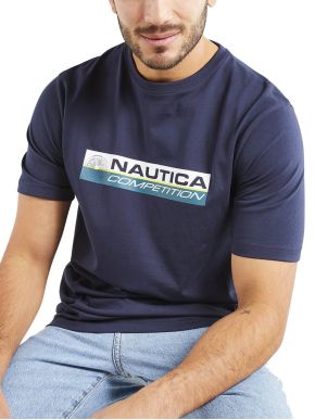 NAUTICA Competition Men's Blue Short Sleeve T-Shirt Vance N7M01372 Dark navy