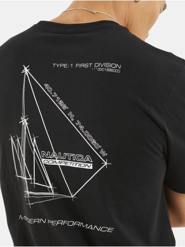 NAUTICA Competition Ανδρικό μαύρο κοντομάνικο T-Shirt μπλουζάκι HOLDEN N7M01359 Black