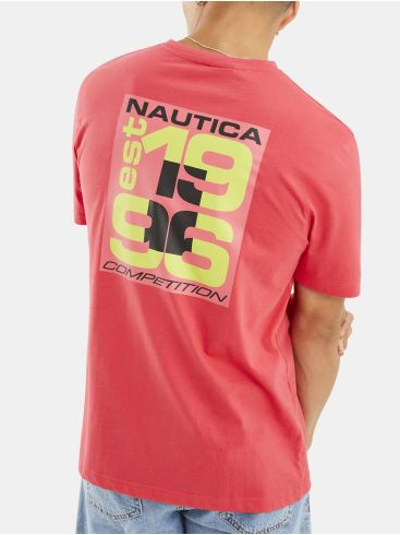 NAUTICA Competition Ανδρικό κοντομάνικο T-Shirt μπλουζάκι MACK N7M01410 PINK 814