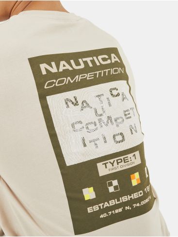NAUTICA Competition Ανδρικό κοντομάνικο T-Shirt μπλουζάκι BLAKE N7M01378 LATTE 207