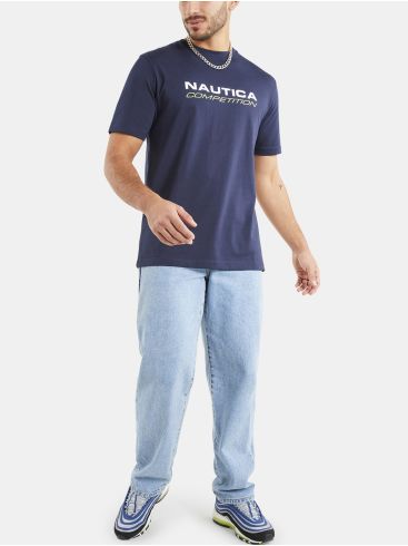 NAUTICA Competition Ανδρικό μπλέ κοντομάνικο T-Shirt μπλουζάκι Vance N7M01372 Dark navy
