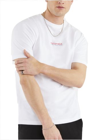 NAUTICA Competition Men's White Short Sleeve T-Shirt SHANE N7M01415 WHITE 90