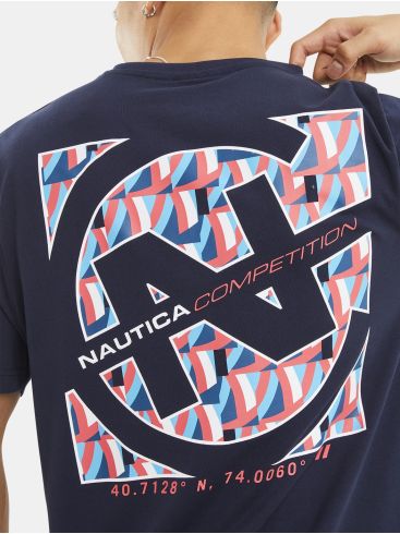 NAUTICA Competition Men's Blue Short Sleeve T-Shirt SHANE N7M01415 DARK NAVY 459