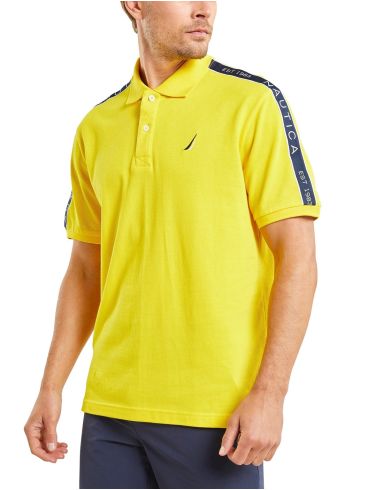 NAUTICA Ανδρικό κίτρινο κοντομάνικο μπλουζάκι πόλο πικέ Pol. N1M01639 Yellow 606