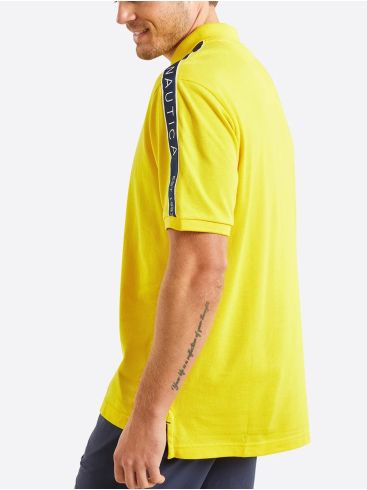 NAUTICA Ανδρικό κίτρινο κοντομάνικο μπλουζάκι πόλο πικέ Pol. N1M01639 Yellow 606