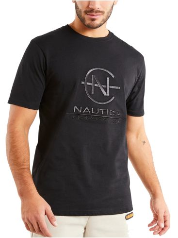 NAUTICA Competition Men's Blue Short Sleeve T-Shirt Dominic N7M013347 Black 011