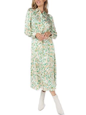 More about ESQUALO Long sleeve dress with collar SP24 14017 Print