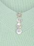 ESQUALO Women's sleeveless knitted blouse SP24 27010 Pistache