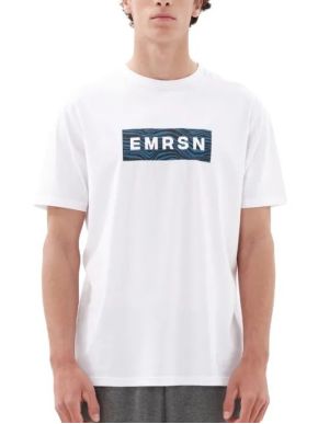 EMERSON Men's White T-Shirt. 231.EM33.73 WHITE ..