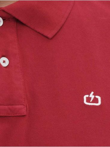 EMERSON Ανδρική κόκκινη κοντομάνικη πικέ πόλο μπλούζα 221.EM35.69GD Red ..