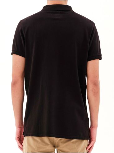EMERSON Men's Short Sleeve Pique Polo Shirt 231.EM35.69GD  Off Black ..