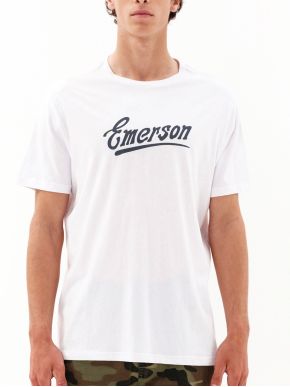 EMERSON Men's White T-Shirt 231.EM33.130 WHITE ..