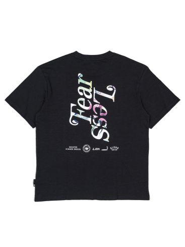 LOSAN Ανδρικό μαύρο κοντομάνικο μπλουζάκι T-Shirt LMNAP0103-24010 black