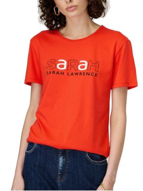 SARAH LAWRENCE Women's Coral Short Sleeve T-Shirt 2-516131 Coral