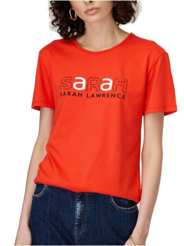 SARAH LAWRENCE Women's Coral Short Sleeve T-Shirt 2-516131 Coral