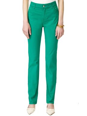 More about SARAH LAWRENCE Women's green trousers, high waist, straight. 2-500100 Green
