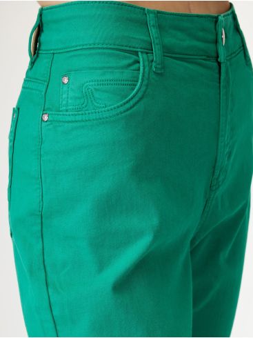 SARAH LAWRENCE Γυναικείο πράσινο παντελόνι καπαρντίνας 2-500100 Green